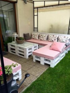 Pallet patio furniture.
