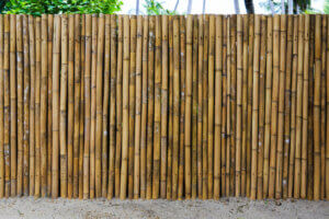 A exterior bamboo wall.