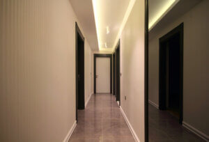 A house with dark corridors.