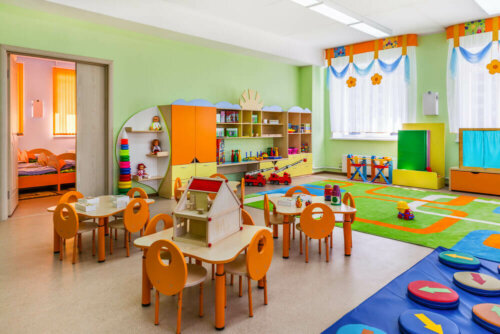 A bright children's educational center.