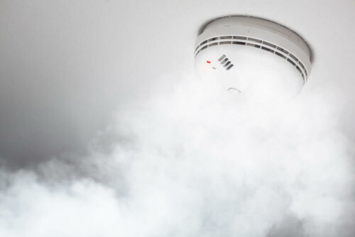 A smoke detector.