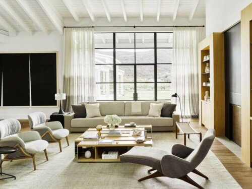 A spacious living room.