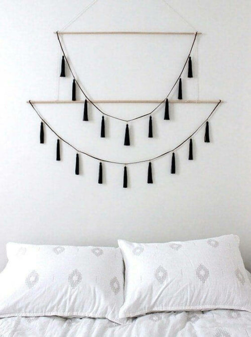 Macrame wall hangings can be understated.