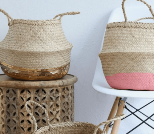 Decorate with baskets to create great storage solutions.
