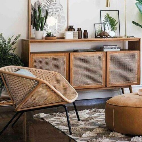 Cane furniture is similar to wicker.