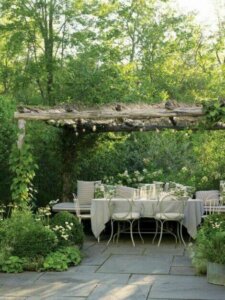 A romantic summer dining area.