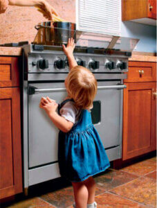How to create a child-proof kitchen: stove guards.