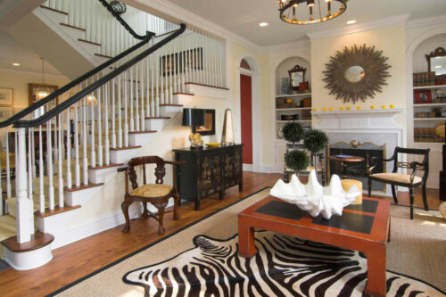 An eclectic living room.