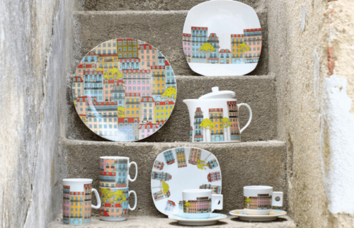 The Loja do Gato Preto Lisboa tableware set.