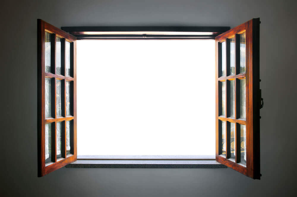 A window that is wide open