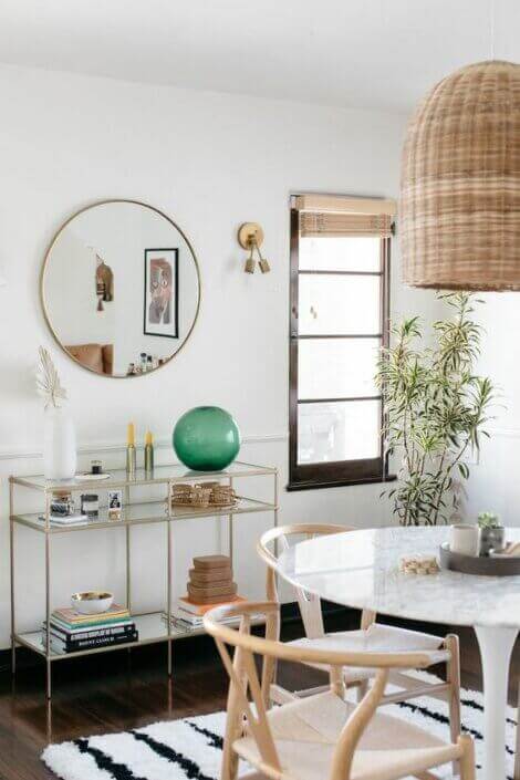 White room in the Scandifornian style