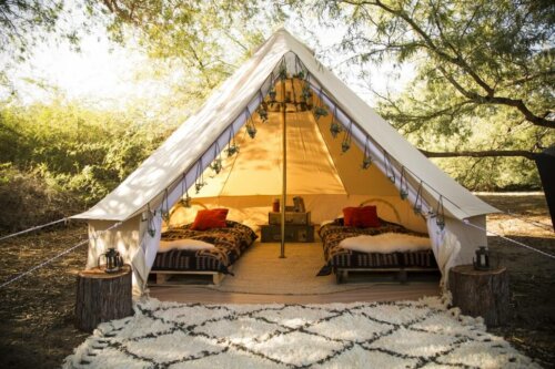 An outdoor tent.
