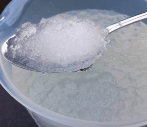 Water-storing crystals.