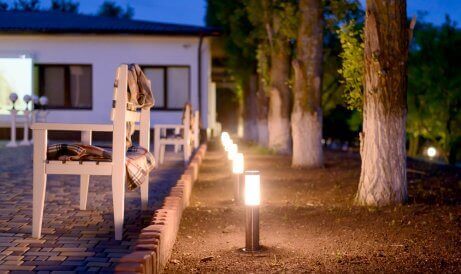 Outdoor LED lighting.
