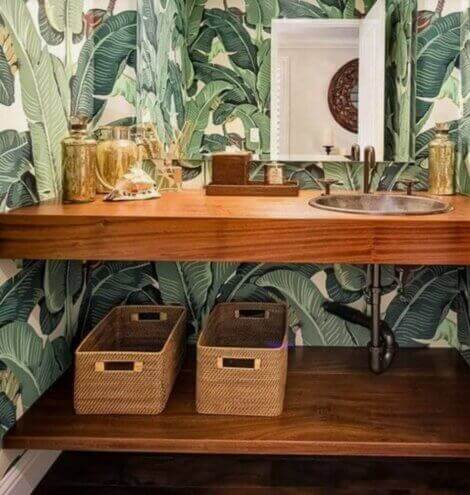 Bold print wallpaper.
