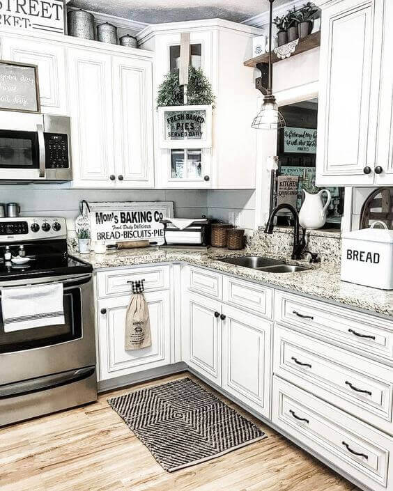 A cooking space with antique items.