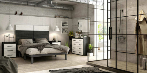 A modern gray house.