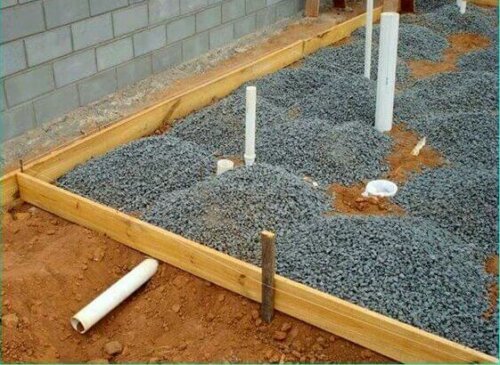 A base for a platform.