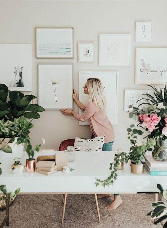 A chic office.