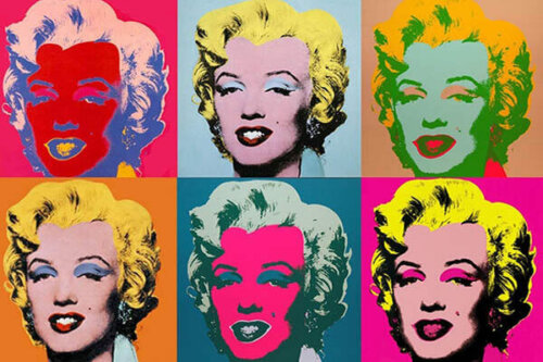 Some of Andy Warhol's art features Marilyn Monroe.