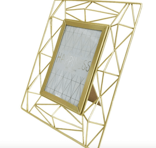 A geometric picture frame.