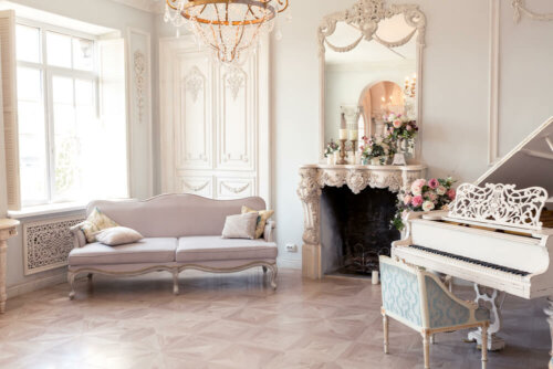 A shabby chic living room.