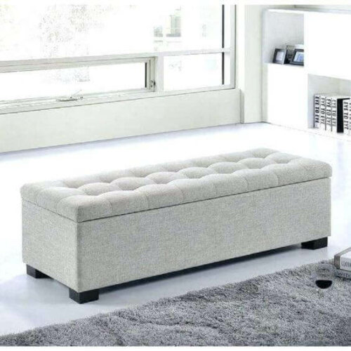 A wide footrest chest.