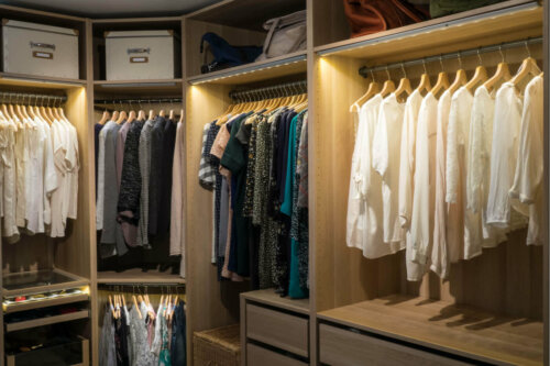 A big walk-in closet.