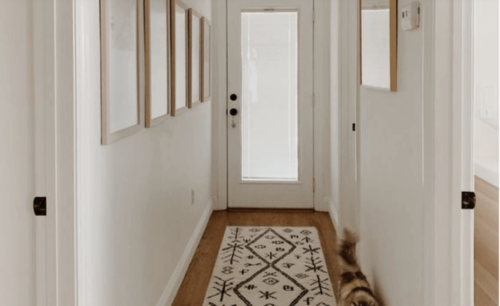 Hall with carpet runner