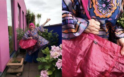 Zandra Rhodes in her designs