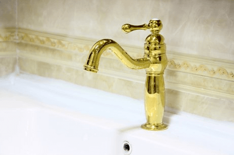 Gold is what your bathroom needs