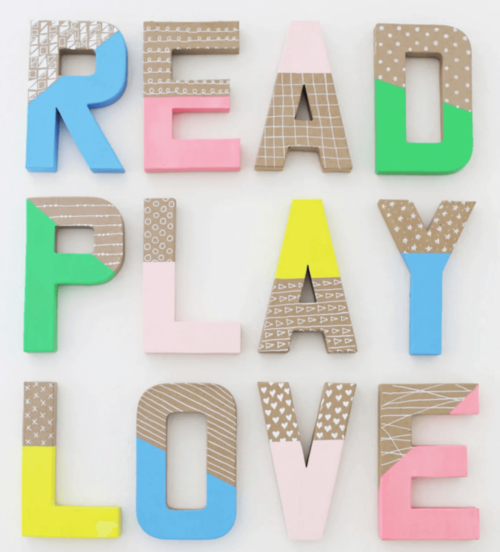 Some letters on the wall.