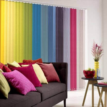 Colorful blinds.