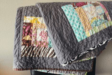 collages using fabric scraps