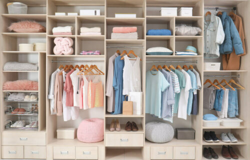 A well-organized closet.