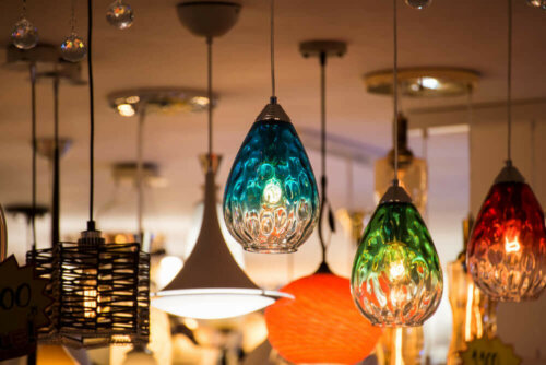 A pendant light.