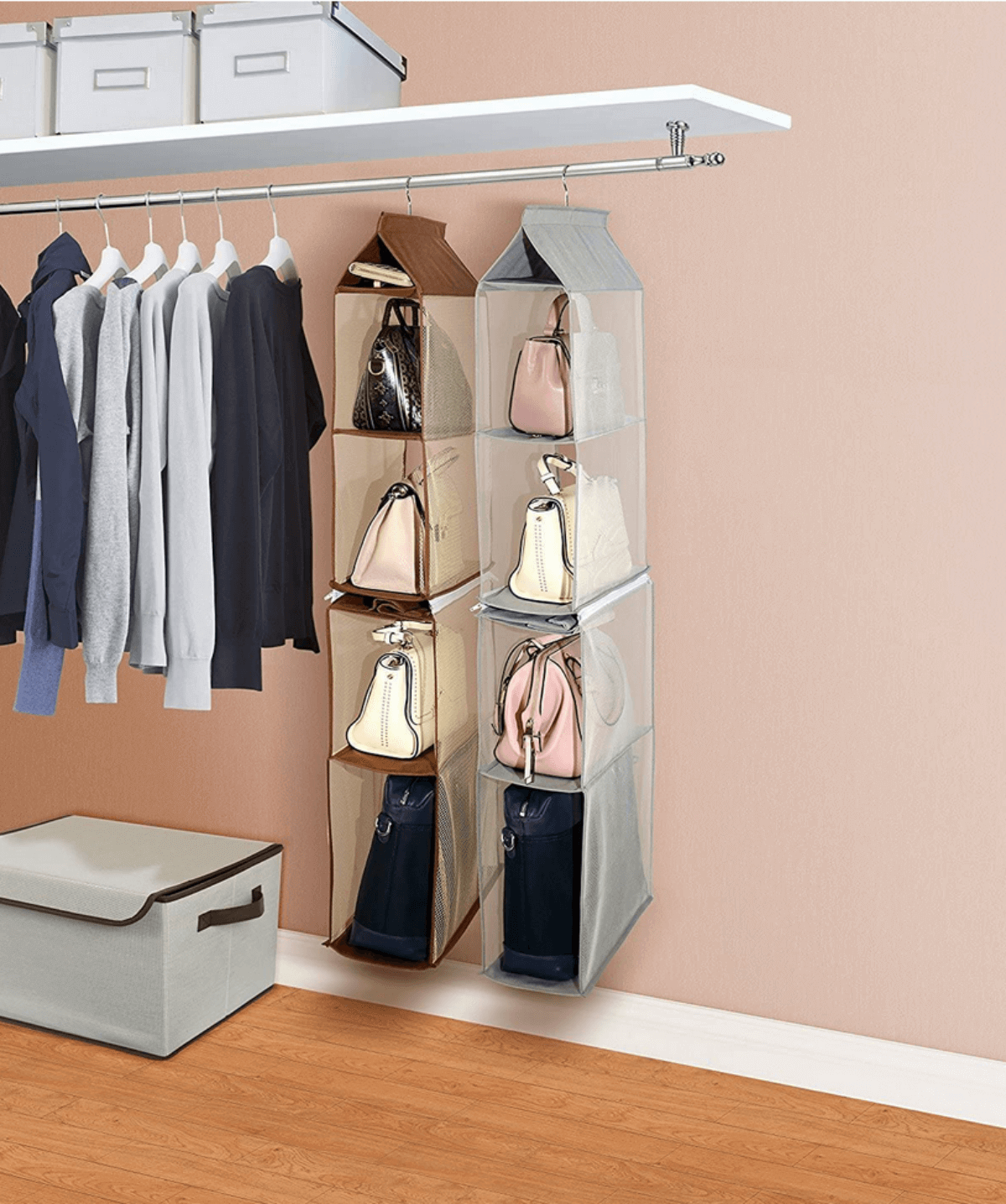 Put your purses in cute little compartments.