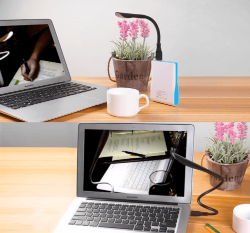 A lamp for the computer.