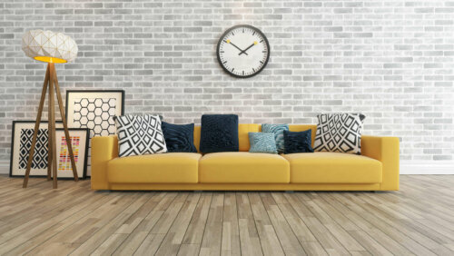 A living room with some earthy colors for earth zodiac signs.