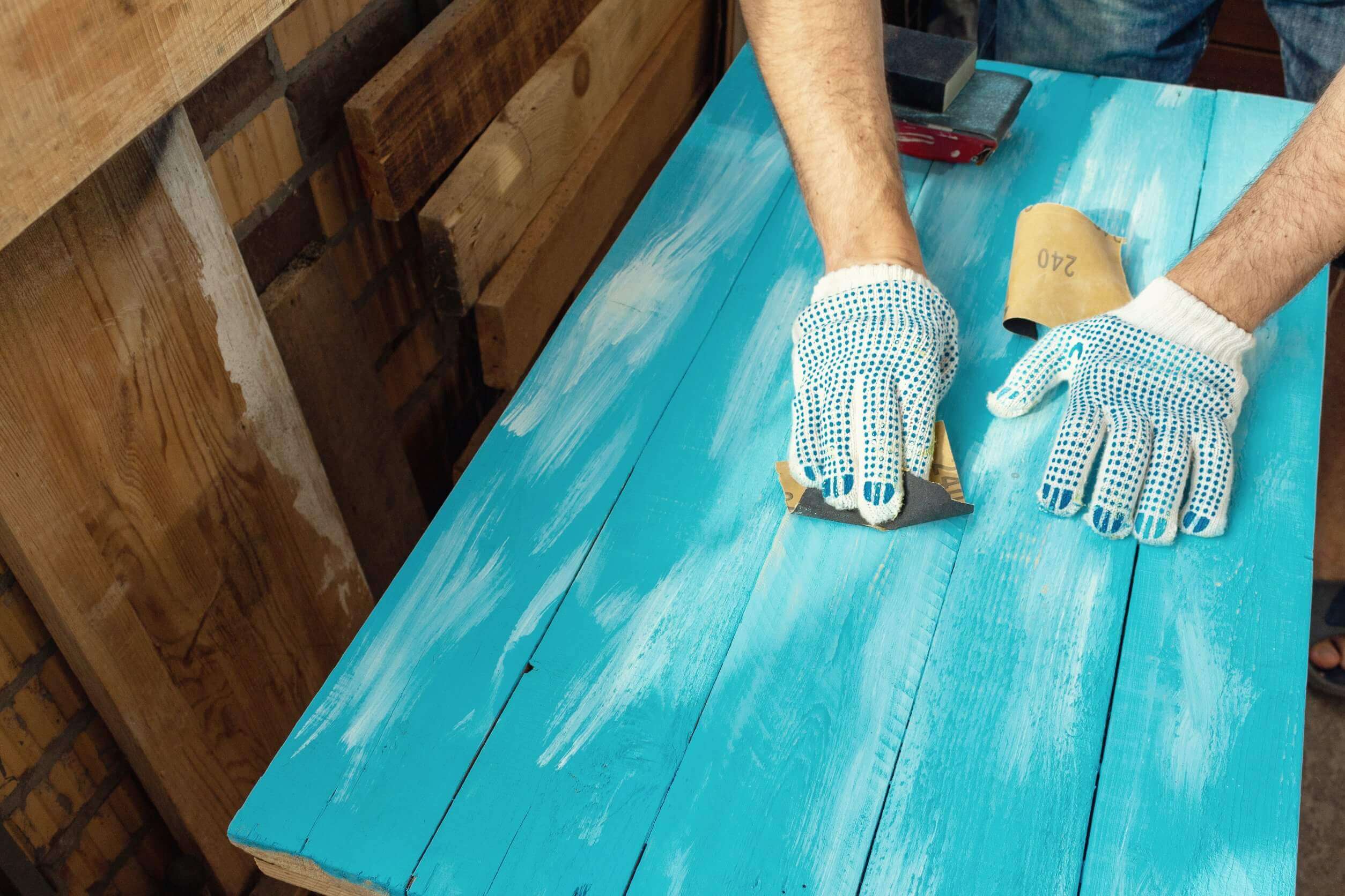 Werktafel voor de garage