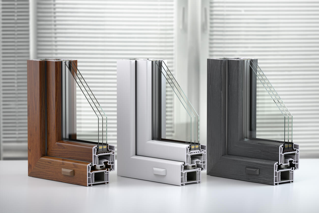 Aluminum window profiles.