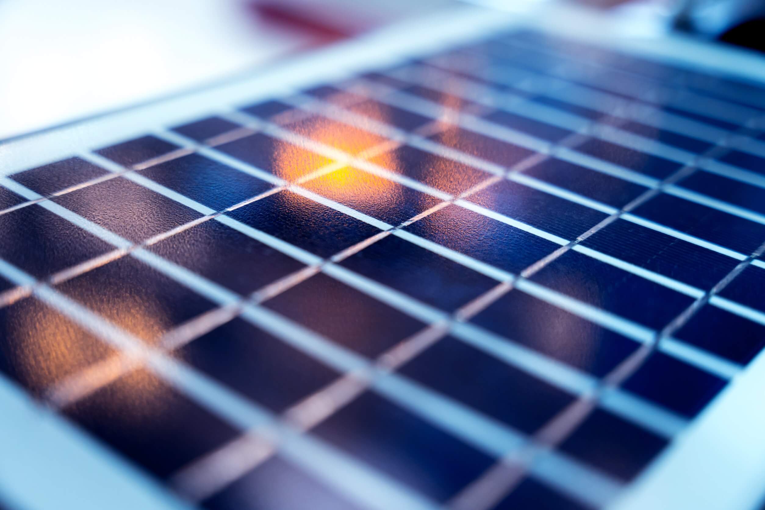 A close-up image of solar panels.